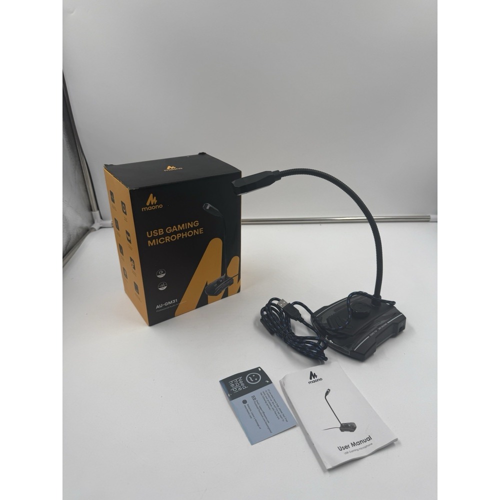 USB Computer Microphone MAONO AU-GM30 Omnidirectional Gooseneck Condenser PC Mic